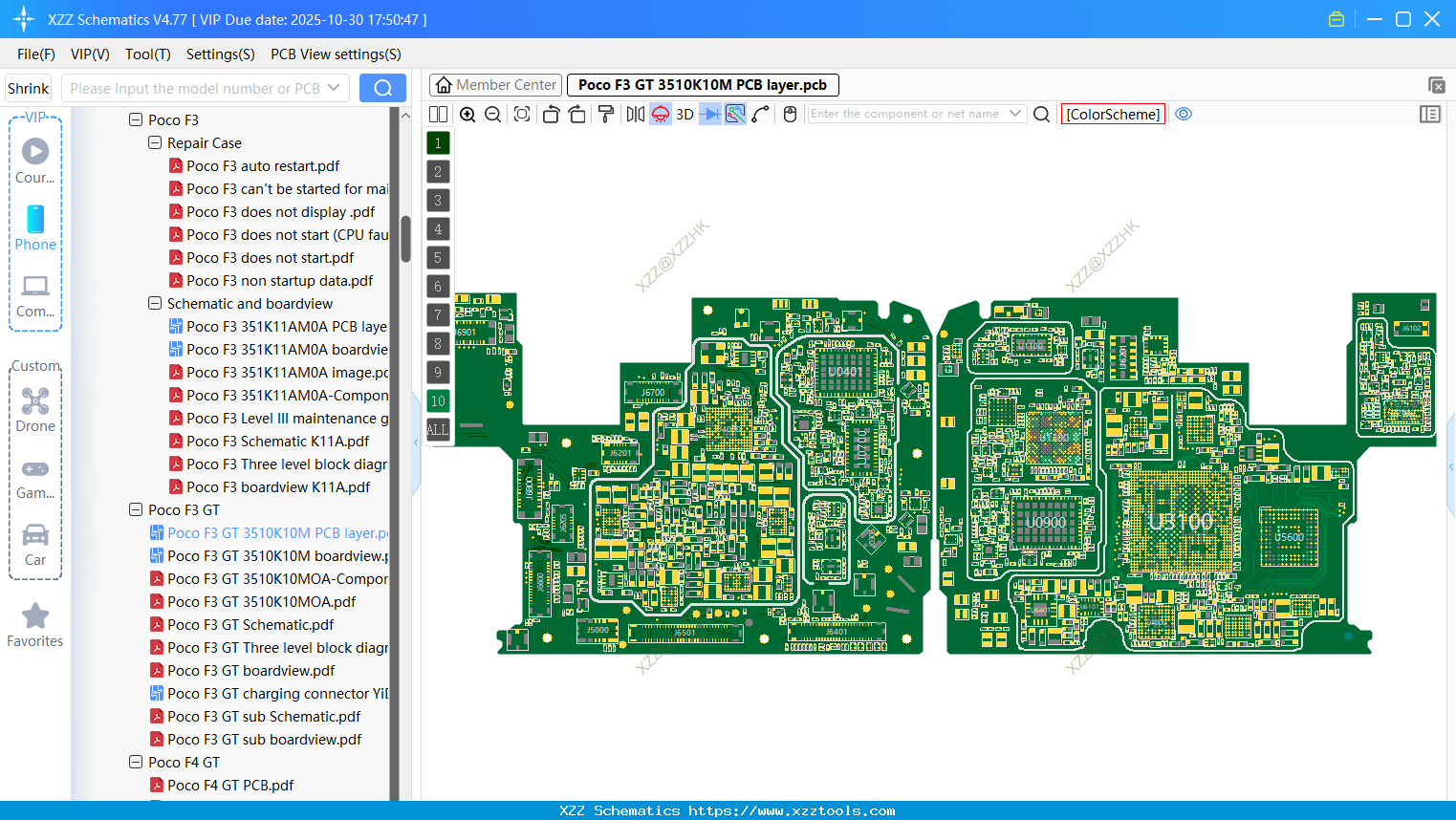 Xiaomi Poco F3 GT 3510K10M PCB Layer